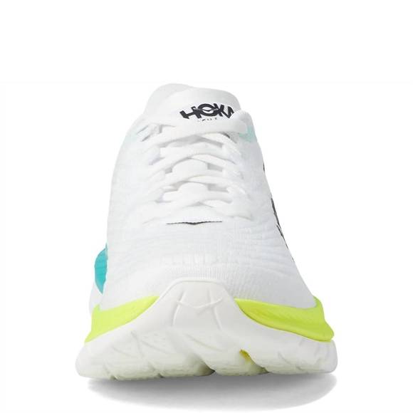 NEW HOKA women's mach 5 running shoe ( b width ) in white/ blue glass - Picture 3 of 4